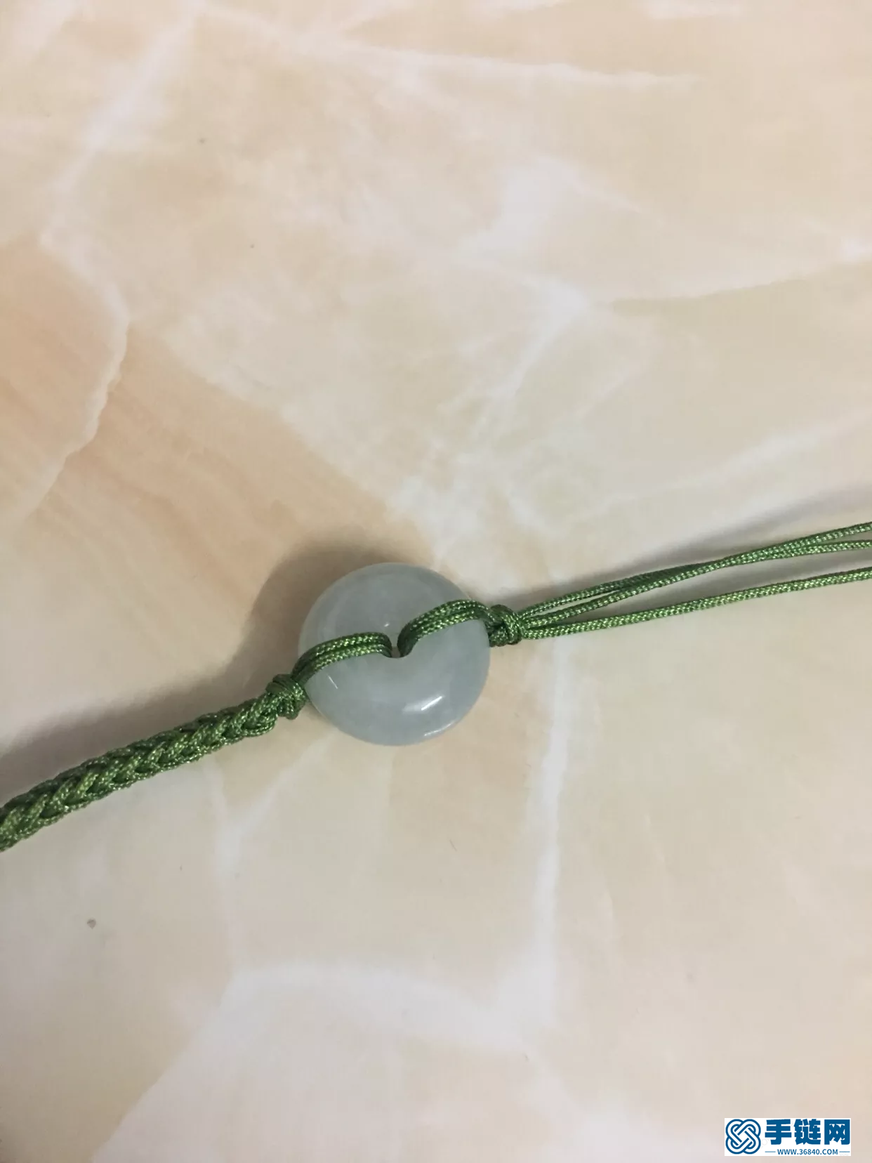 八股辮手繩編法圖解，平安扣手鏈做法步驟