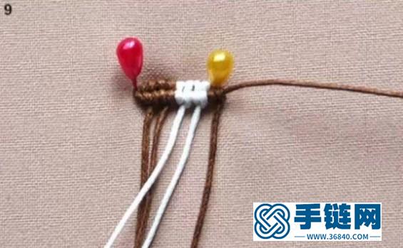 斜卷結耳環教程圖解，手工編織中國風飾品