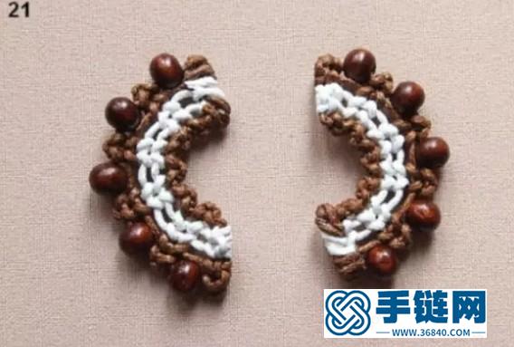 斜卷結耳環教程圖解，手工編織中國風飾品