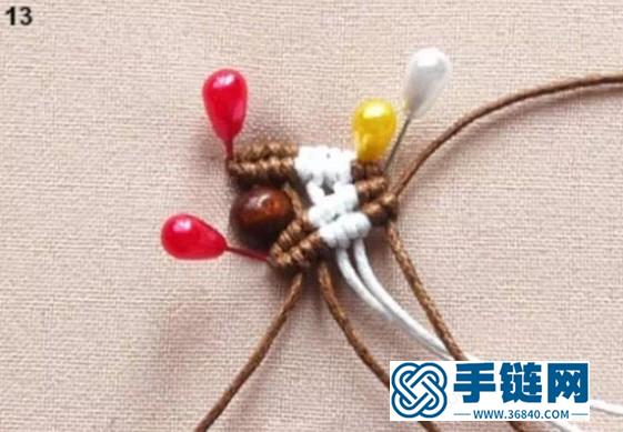 斜卷結耳環教程圖解，手工編織中國風飾品