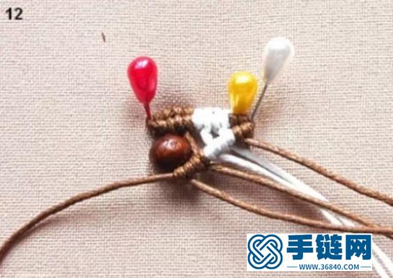 斜卷結耳環教程圖解，手工編織中國風飾品