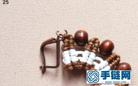 斜卷結耳環教程圖解，手工編織中國風飾品