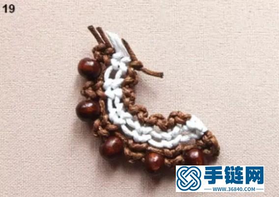 斜卷結耳環教程圖解，手工編織中國風飾品