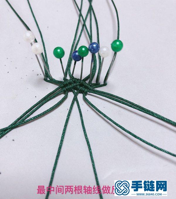 心心相印愛(ài)心手鏈編法教程，心連心斜卷結(jié)手繩做法