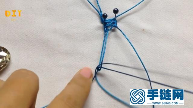 項鏈吊墜還可以這樣編織，教你學習繩編寶石吊墜（圖解3