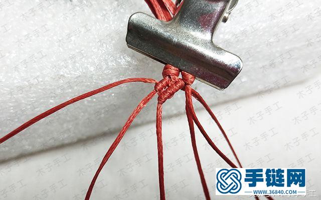 包石吊墜的項鏈繩尾扣編織圖解