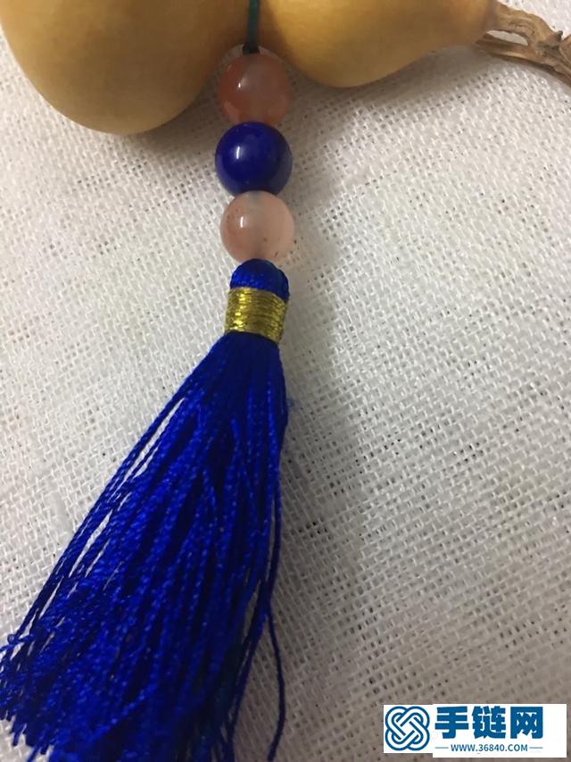 葫蘆編織掛件教程圖解，同心結包掛編繩教程