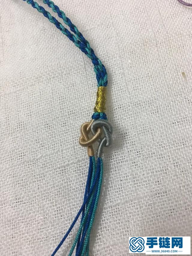 葫蘆編織掛件教程圖解，同心結包掛編繩教程