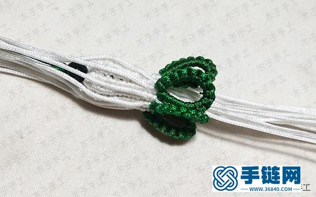 迷你白菜手機掛件的編法圖解