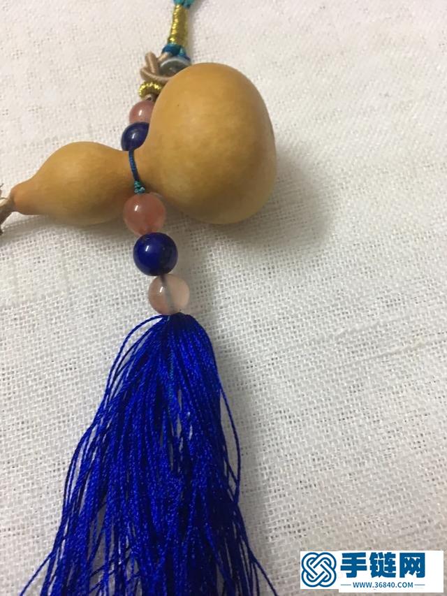 葫蘆編織掛件教程圖解，同心結包掛編繩教程