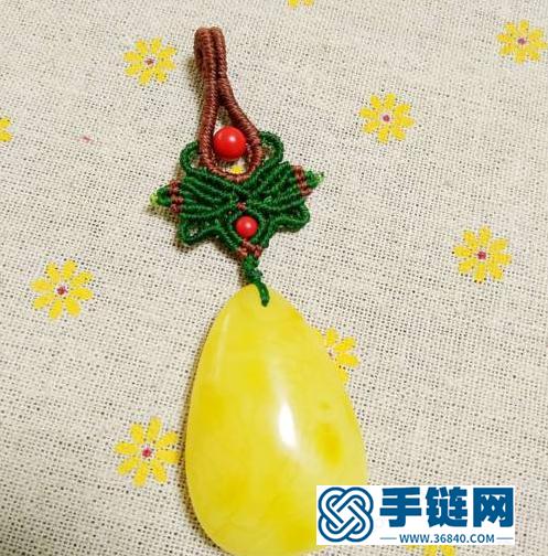 【教你編繩】風(fēng)情萬種的吊墜葉子型編織過程，實(shí)用型