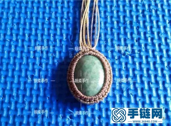 「編繩教程」蛛翼吊墜制作及幾種包石頭的小竅門