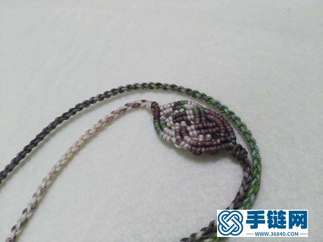 段染雙心斜卷結水滴瑪瑙項鏈