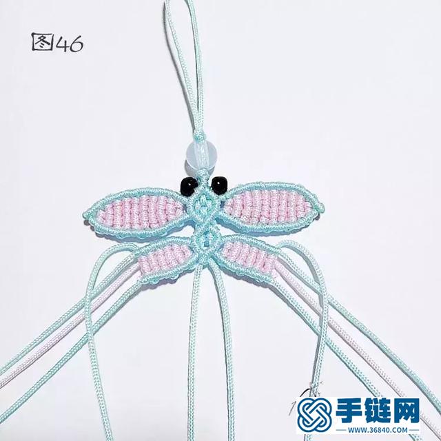 編繩蜻蜓圖解教程，教你如何用紅繩子編蜻蜓