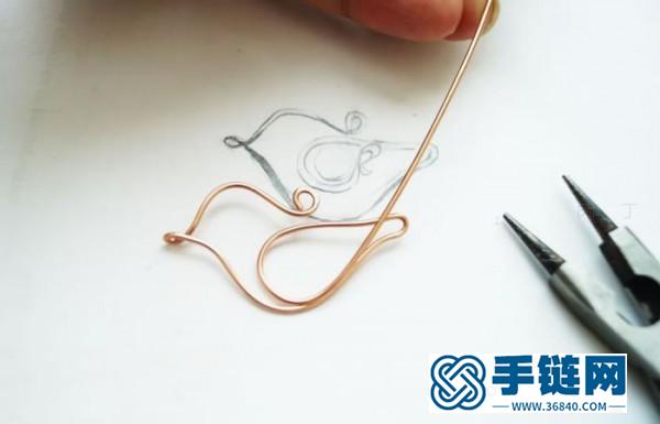 簡單小鳥毛衣鏈吊墜繞線首飾DIY教程，特別適合這個季節