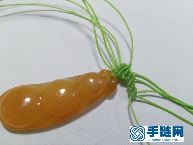 瑪瑙玉髓藤豆吊墜編繩教程