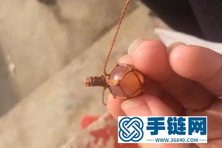 繩子包石頭編法圖解，無孔石頭編繩吊墜教程