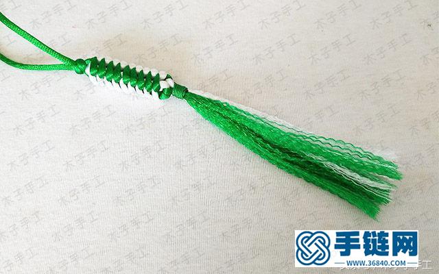 玉米結(jié)包包掛件編織圖解