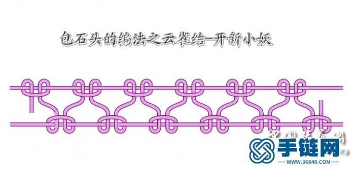 繩子包石頭編法圖解，無孔石頭編繩吊墜教程