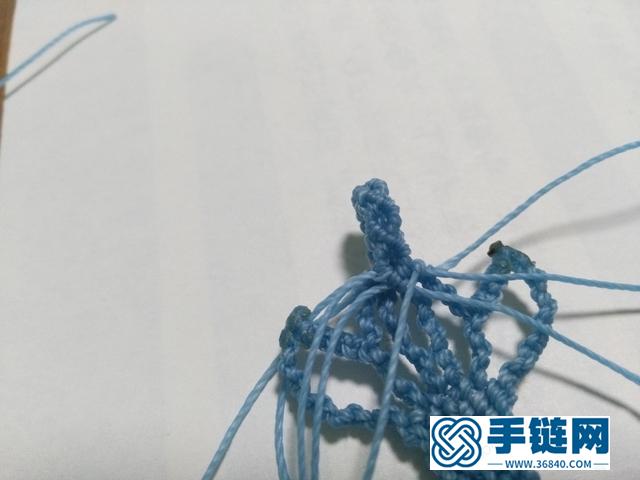【編繩教程】藍蓮花——瑪瑙玉髓豆子吊墜項鏈