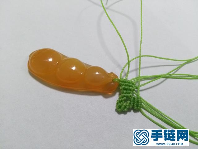 瑪瑙玉髓藤豆吊墜編繩教程