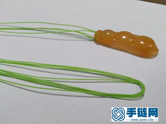瑪瑙玉髓藤豆吊墜編繩教程