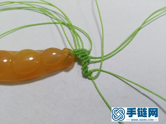 瑪瑙玉髓藤豆吊墜編繩教程