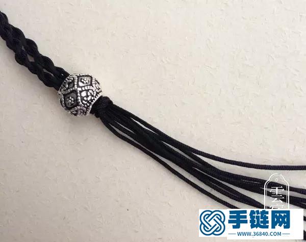 四股辮編繩教程方法，瓦貓吊墜做法圖解