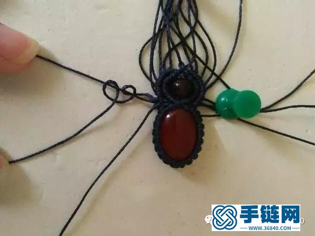 「編繩教程」蛛翼吊墜制作及幾種包石頭的小竅門