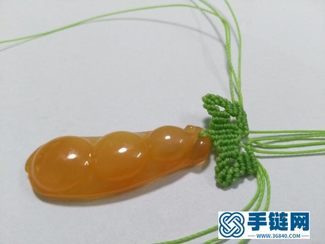 瑪瑙玉髓藤豆吊墜編繩教程