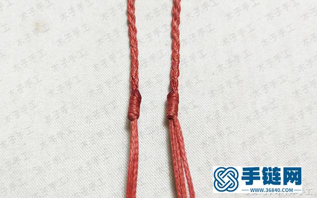 包石吊墜的項鏈繩尾扣編織圖解