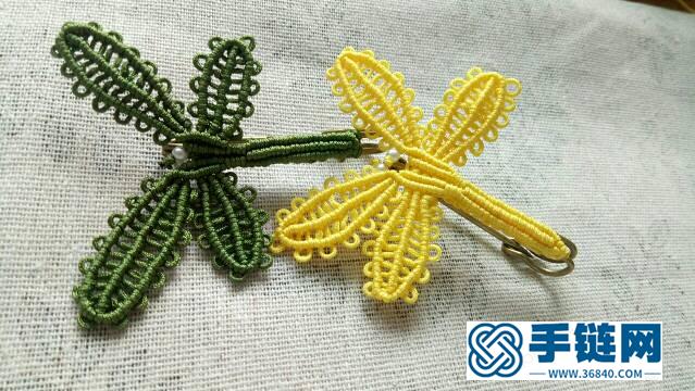 蜻蜓編織圖解大全，之蕾絲蜻蜓編織做法