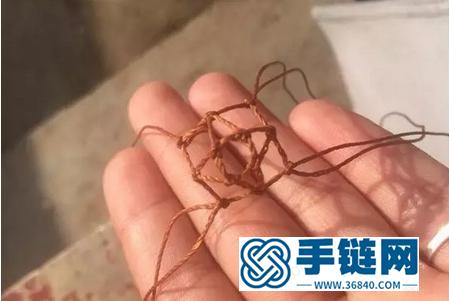 繩子包石頭編法圖解，無孔石頭編繩吊墜教程