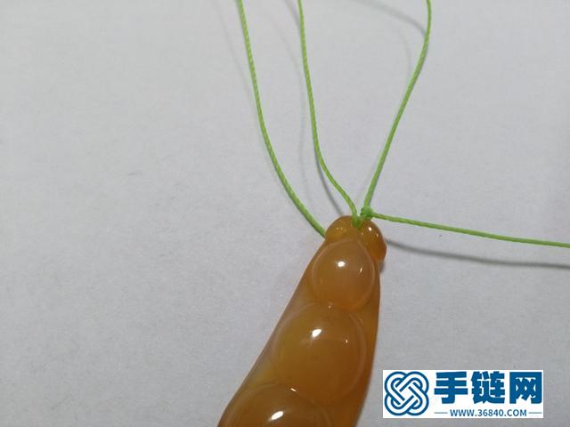 瑪瑙玉髓藤豆吊墜編繩教程