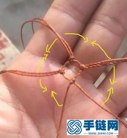 繩子包石頭編法圖解，無孔石頭編繩吊墜教程