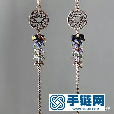 施華洛世奇水晶和珠子打造閃亮彈簧吊墜手鏈，附制作圖解教程