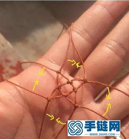繩子包石頭編法圖解，無孔石頭編繩吊墜教程