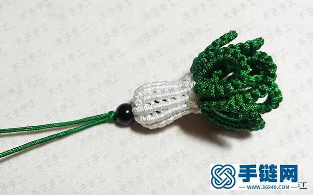 迷你白菜手機掛件的編法圖解