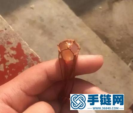 繩子包石頭編法圖解，無孔石頭編繩吊墜教程