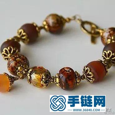 施華洛世奇水晶和珠子打造閃亮彈簧吊墜手鏈，附制作圖解教程