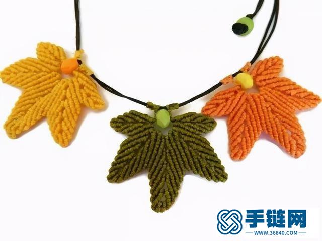 楓葉編繩步驟，可做中國結(jié)掛墜編繩項鏈