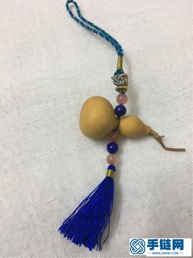 葫蘆編織掛件教程圖解，同心結包掛編繩教程