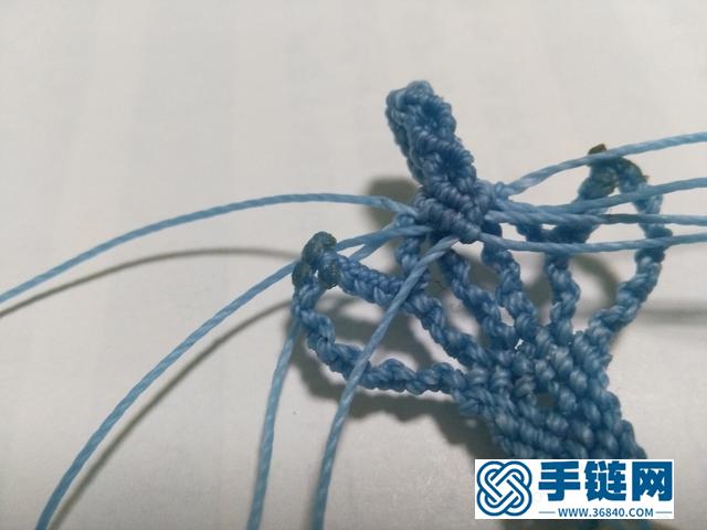 【編繩教程】藍蓮花——瑪瑙玉髓豆子吊墜項鏈