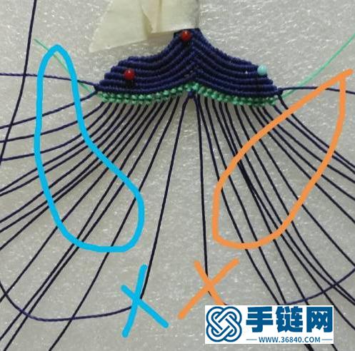 「教你編繩」做一款魚尾狀的書簽或者吊墜，教程簡單明了