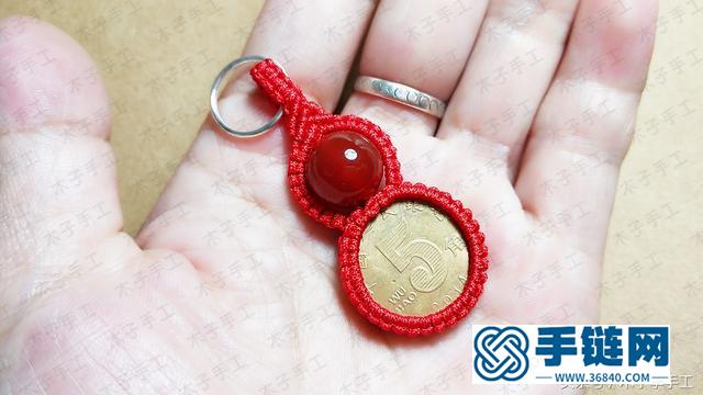 葫蘆鑰匙掛件編織制作圖解