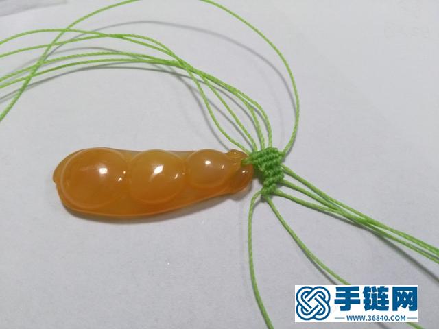 瑪瑙玉髓藤豆吊墜編繩教程