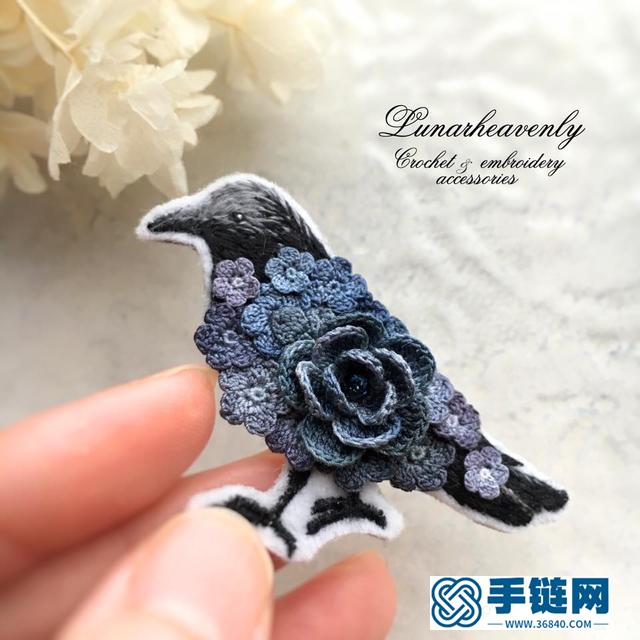 愛爾蘭蕾絲鉤編的吊墜、胸針——附圖解