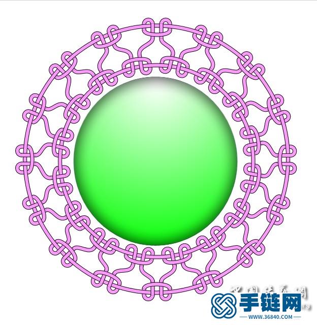 繩子包石頭編法圖解，無孔石頭編繩吊墜教程