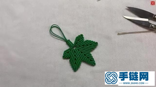 楓葉編繩步驟，可做中國(guó)結(jié)掛墜編繩項(xiàng)鏈