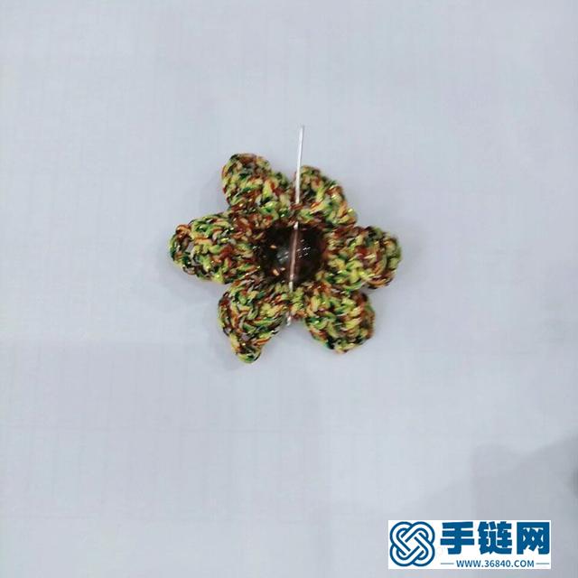 鉤編花朵吊墜耳環制作